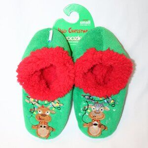 Snoozies Womens Ugly Christmas Holiday Reindeer Non Skid Slippers Small/Shoe 5-6